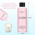 8oz Nail Cleanser 2 in 1 (Poly Nail Extension Gel Slip Solution+Professional Nail Cleanser) Nail Polish Remover Lint-free Slip Lootquake LLC