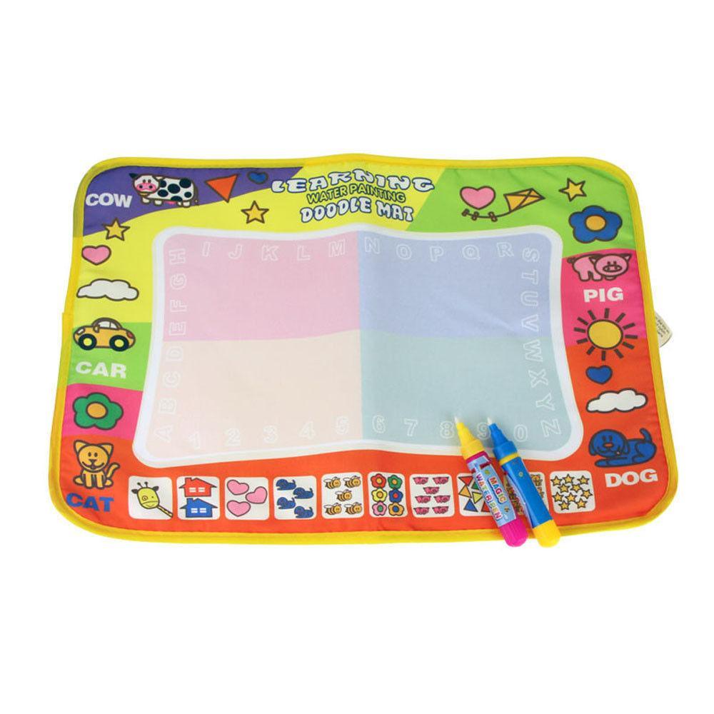 1-6 Years Children Kids Baby Drawing  Educational Water Mat Drawing Painting Toddler Board/ Charpet With Magic Water Pen Gift 45.5 X 29cm (White) - SJB-DIAMOND ELITES