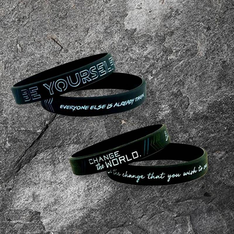 Silicone Wristband Rubber Motivation Bracelet Perfect Gift For Men Unique Jewelry Cool Style - SJB-DIAMOND ELITES