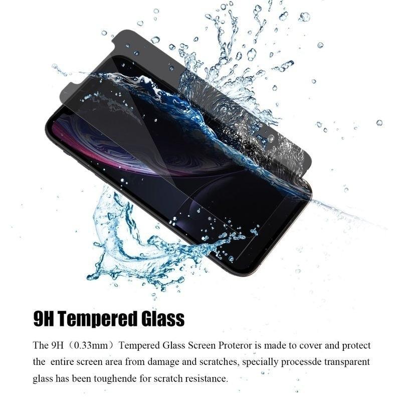 3PCS Anti-spy Protective Tempered Glass for IPhone 11 12 13 14 Pro Max 12 Mini X XS XR 6 6S 7 8 Plus Privacy Screen Protectors Anti-Spy HD Tempered Glass Shatterproof Shockproof Screen Protector Stevvex