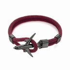 Modern Fashion Airplane Anchor Bracelets Men Charm Rope Chain Paracord Bracelet Women Male Air Force Style Wrap Metal Sport Hook Gift - SJB-DIAMOND ELITES