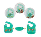 Waterproof Silicone Bib Feeding Food Catcher Baby Newborn Cartoon Aprons Adjustable Baby Bibs For Kids
