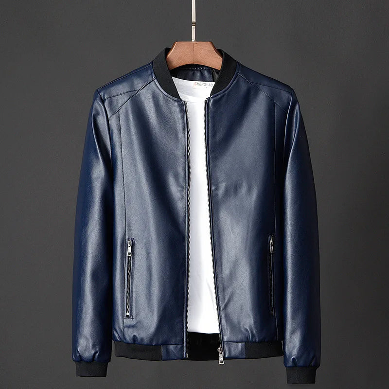 Leather Jacket Bomber Motorcycle Jacket Men Biker PU Baseball Jacket Plus Size 7XL 2020 Fashion Causal Jaqueta Masculino J410 Pi-Mart