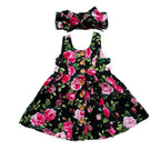 Interesting Toddler Kids Baby Girl Party Princess Floral summer Dress Pageant Clothes With Bow