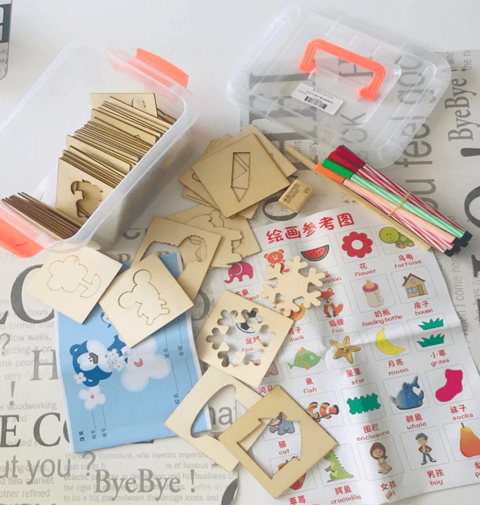100Pcs Baby Toys Drawing Toys Coloring Board Children Creative Doodles Early Learning Education Toy Boy Girl Learn Drawing Tools - SJB-DIAMOND ELITES