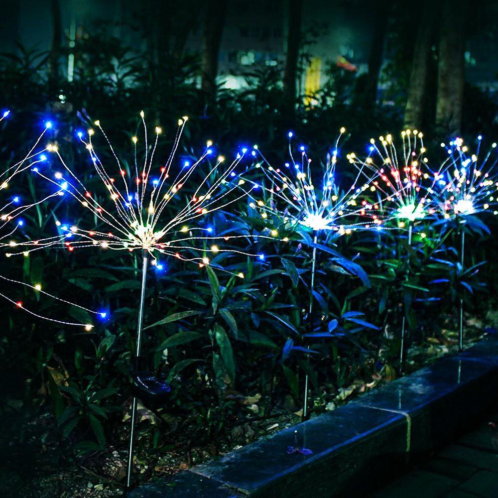 Modern Garden Luxury LED Solar Waterproof Lamp In Shape Of Tree Fireworks With Copper Wires - SJB-DIAMOND ELITES