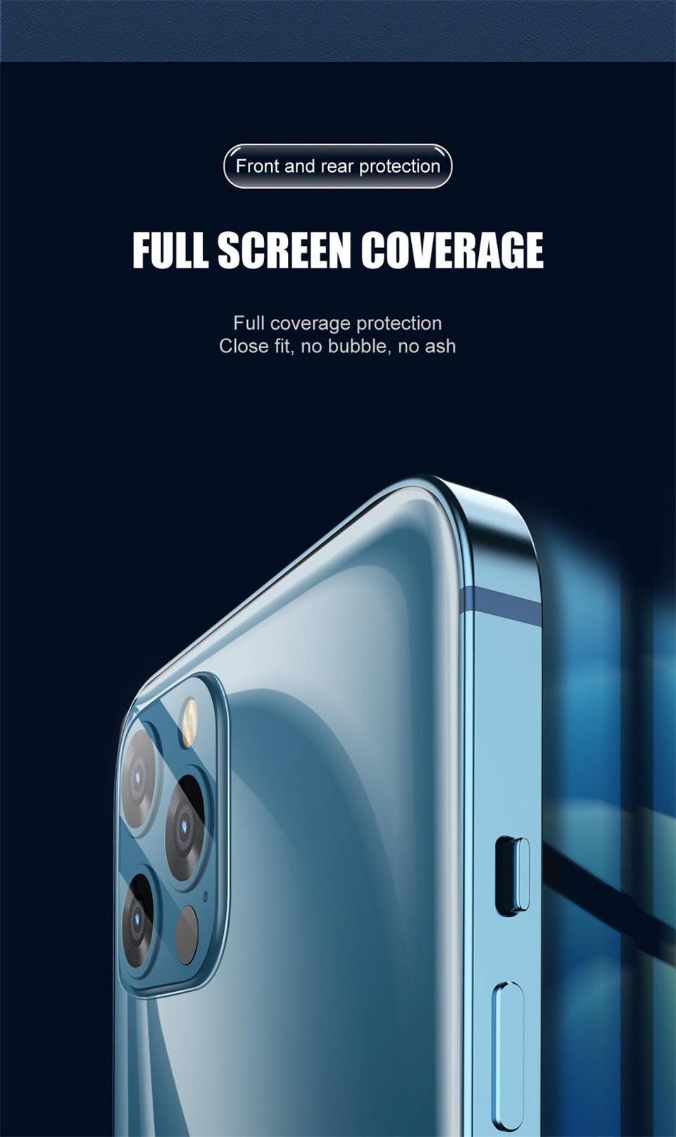 Full Cover Hydrogel Film For iPhone 13 7 8 Plus 6 6s Screen Protector 11 12 13 Pro mini XR X XS Max SE 2020 Back Film Not Glass Full Cover Screen Protector for iPhone Stevvex