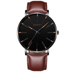 Minimalist Men's Fashion Ultra Thin Watch Simple Men Business Stainless Steel Mesh Belt Quartz Watch Relogio Masculino - SJB-DIAMOND ELITES