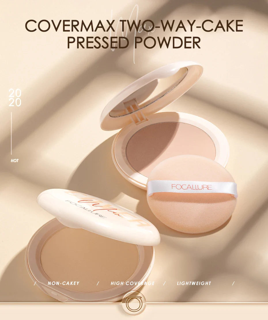 FOCALLURE Wholesale Full Coverage Face Powder Long Lasting Oil control Concealer Foundation For Face Make up Natural Cosmetic