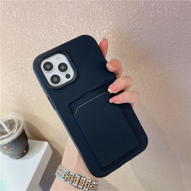 Modern Card Candy Color Phone Case For iPhone 12 11 13 Pro Max 12 13 Pro 11 Shockproof Bumper Soft Back Cover Colorful Silicone Phone Cover Stevvex