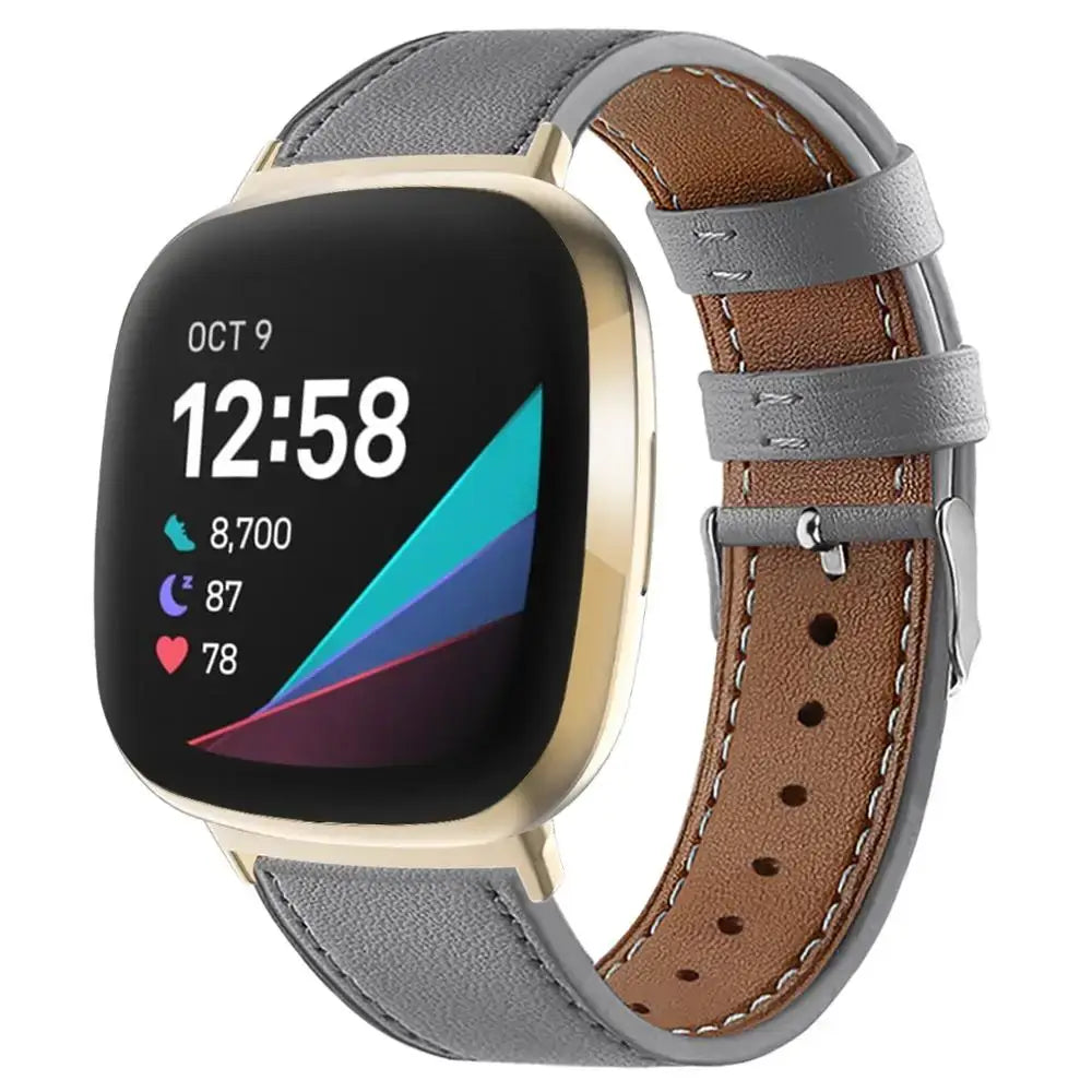 Fitbit Versa & Sense Leather Band - Durable Stylish Design - SJB-DIAMOND ELITES