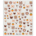 42Model Sticker Nail Decal 3D Adhesive Patch,Smile/Animal/Flower Nail Art Decorations Manicure Sticker Easter Day Design Decal- Lootquake LLC