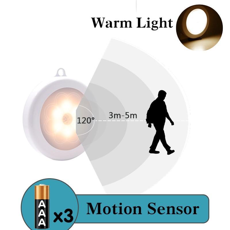 STEVVEX latest 2020 Night Lamps With active Motion Sensors  Warm/White Night Lights easily accessible in home as kids Night Light as for Kitchen/ Cabinet/ Wardrobe with functional purposes - SJB-DIAMOND ELITES