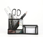 Mesh Desk Organizer Metal Office Storage Box with Compartment Stationery Holder Office Supplies Lootquake LLC