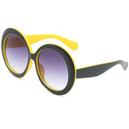 Luxury Round Oversized Big Frame Oval Vintage Elegant Woman Sunglasses  Oculos De Sol Gafas - SJB-DIAMOND ELITES