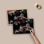 4PCS/SET Magic Colorful A5 Drawing Board Paper Painting Scraping Children Learning Education Toys Painting Doodle Scratch Toys - SJB-DIAMOND ELITES