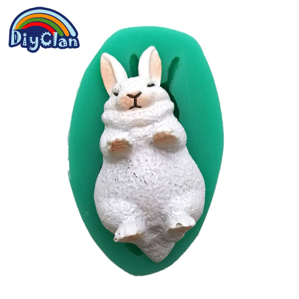 Mini White Rabbit Silicone Fondant Cake Decorating Molds Easter Bunny Chocolate Mould Baking Tools Animal Epoxy Resin Kitchen Lootquake LLC