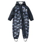 Ski suit For Children Soft Shell Outdoor Jacket Waterproof  Fleece Lining Jumpsuit For Boys and Girls In Modern Colorful Design