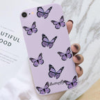 Butterfly Pattern Design Trendy Mobile Phone Case Protective Case For iPhone 7 8 SE 2020 Flower Cartoon Celular Case For iPhone7 8 SE2020 se 2020 se2020 A1778 A1660 A1779 Silicon Matte TPU Cover Stevvex