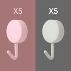 10PCS Self Adhesive Wall Hook Strong Without Drilling Coat Bag Bathroom Door Kitchen Towel Hanger Hooks Home Storage Accessories Decorative Hooks Entrance Organizers with Self-Adhesive Hooks for Hanging Keys Towels Stevvex