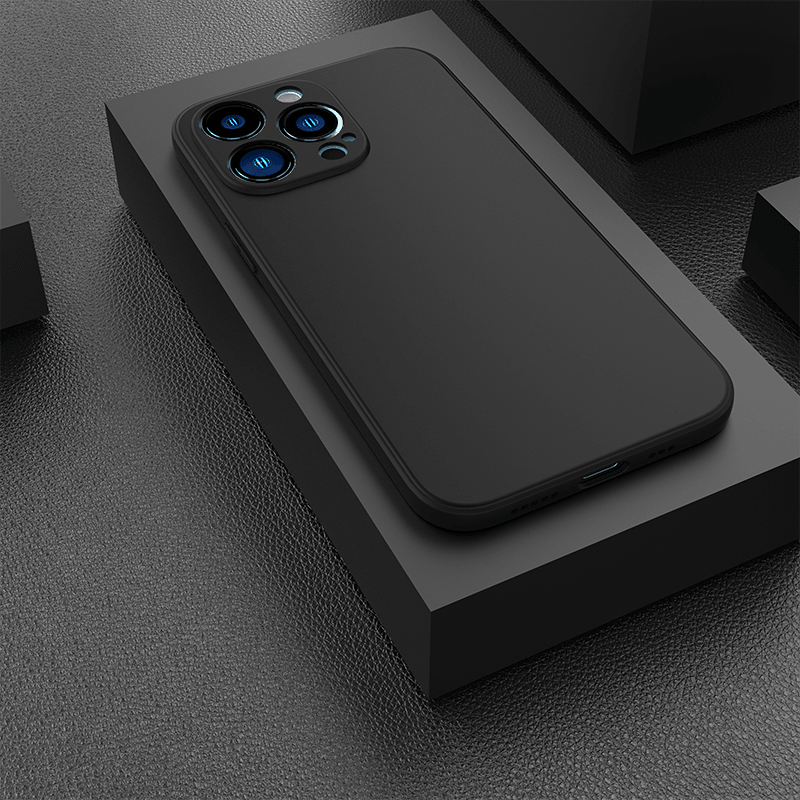 Black Case For Iphone  5 5s SE 2020 6 6s 7 8plus x 10 XR XS 11 12 13 Mini Pro MAX Silicon Cover Car Design Matte Black Silicone Back Cover For iPhone Stevvex