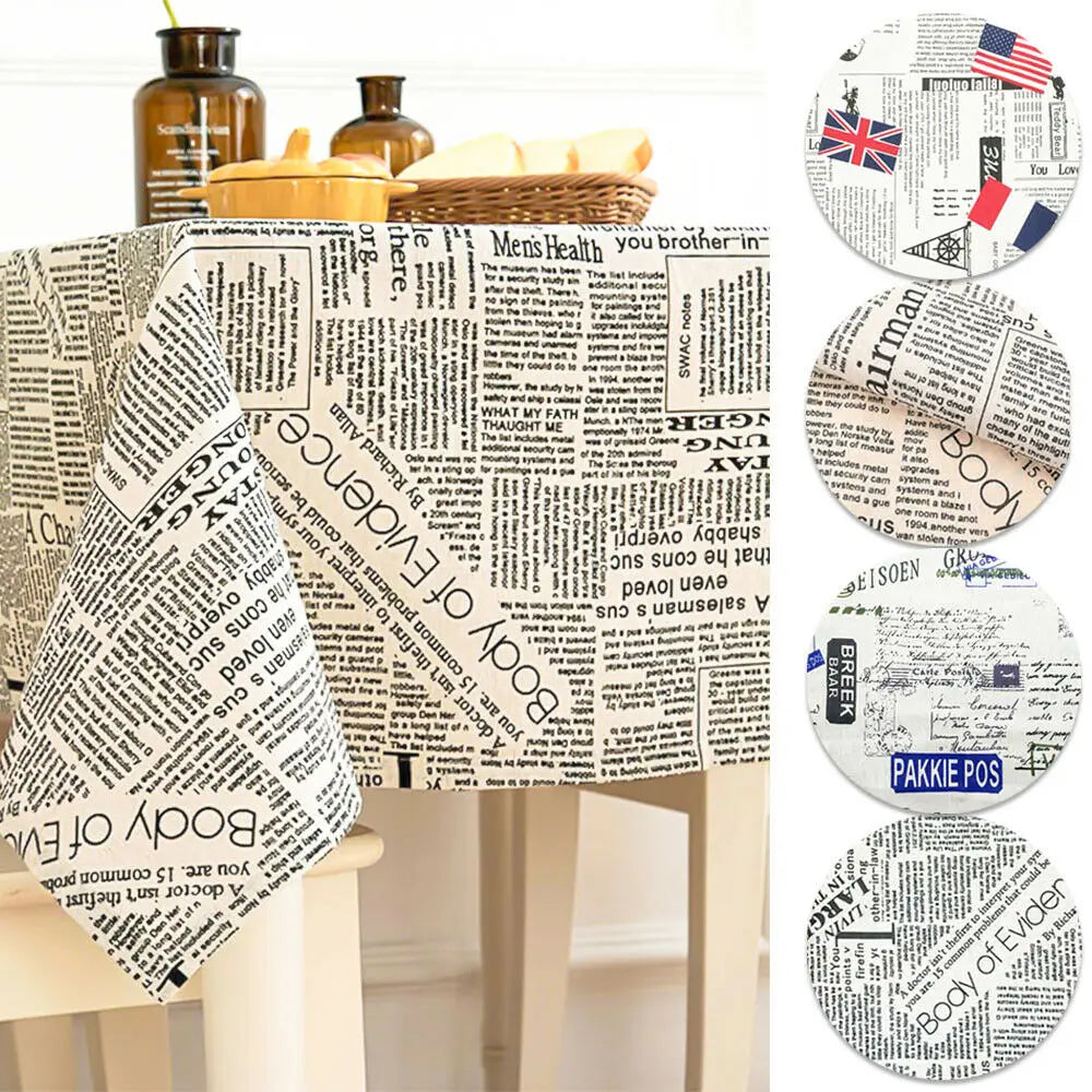 Newspaper Printed Fabric Quilting Cloth Cotton Linen For DIY Sewing Tablecloth Cushion Placemat Storage Bag Handicraft Materials Lootquake LLC