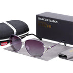 Elegant Women Gradient Luxury Polarized Sunglasses Luxury Round Eyewear With Metal High Quality Frame  lunette de soile - SJB-DIAMOND ELITES