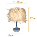 STEVVEX Reading Room Luxury Interesting Decor Heart Shape Feather Crystal Lamp Table Lamp for bedroom Light art decor home planetarium - SJB-DIAMOND ELITES