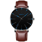 Minimalist Men's Fashion Ultra Thin Watch Simple Men Business Stainless Steel Mesh Belt Quartz Watch Relogio Masculino - SJB-DIAMOND ELITES