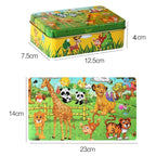 New 60 Pieces Wooden Puzzle Kids Toy Cartoon Animal Wooden Puzzles Child Early Educational Learning Toys for Christmas Gift - SJB-DIAMOND ELITES