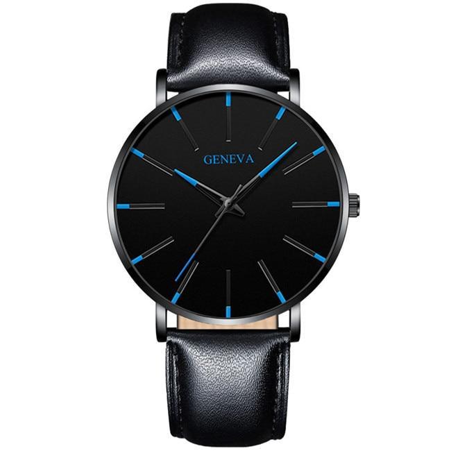 Minimalist Men's Fashion Ultra Thin Watch Simple Men Business Stainless Steel Mesh Belt Quartz Watch Relogio Masculino - SJB-DIAMOND ELITES