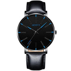 Minimalist Men's Fashion Ultra Thin Watch Simple Men Business Stainless Steel Mesh Belt Quartz Watch Relogio Masculino - SJB-DIAMOND ELITES