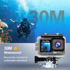 Professional Ourlife 6K 30fps 1080P 120fps sports action camera with EIS and waterproof 30 meters Lootquake LLC