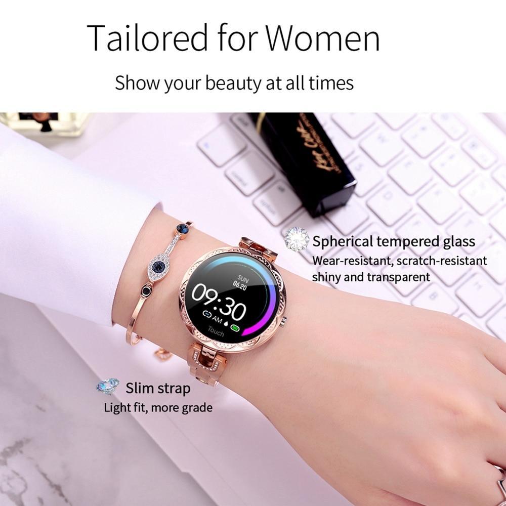 Fashion Women's Smart Watch Waterproof Wearable Device Heart Rate Monitor Sports Smartwatch For Women Ladies - SJB-DIAMOND ELITES