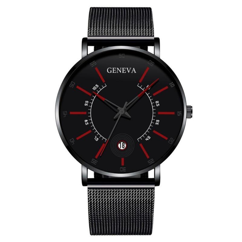 Men Watches Luxury Fashion Mens Business Watch Ultra Thin Stainless Steel Mesh Belt Quartz Wrist Watch For Men's and Boys - SJB-DIAMOND ELITES