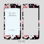 3D Curved Edge Tempered Glass for iPhone 6 6s 7 8 Plus Fashion Flowers Pattern Screen Protector Protective Film Tempered Glass Screen Protector Designed for iPhone Stevvex