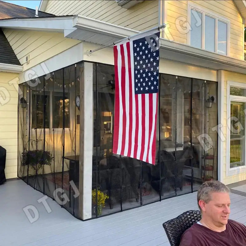Large Size Magnetic Garage Door Curtain Custom Size Mosquito Net Anti Fly Insect Screen Used in Pavilions Balconies Outdoor Tent