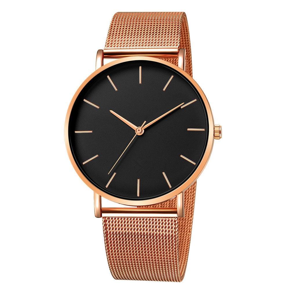 STEVVEX Women Watch Rose Gold  Style Women's Mesh Belt ultra-thin Fashion para Luxury Wrist Watches For Women and Girls - SJB-DIAMOND ELITES