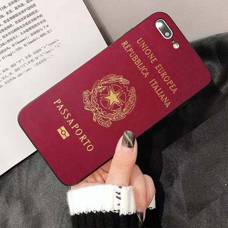 Fashion Passport Phone Case For Iphone 13 8 7 6 6s Plus X 5s Se 2020 Xr 11 12 Pro Xs Max Soft Cover Silicone Bumper Case Stevvex