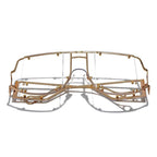 Luxury Modern NEW Fashion Square  Oversized and Big Frame Woman and Ladies SunglasseBrand Metal Rivet Trend Unique Female Eyewear Wth UV 400 Protection - SJB-DIAMOND ELITES