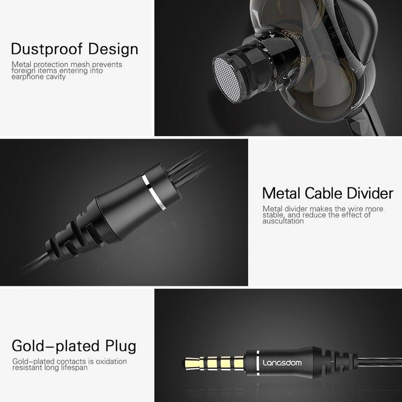 STEVVEX Wired Earphone Headphones with Microphone Dual Driver Phone Earphones Type C Ear phones - SJB-DIAMOND ELITES