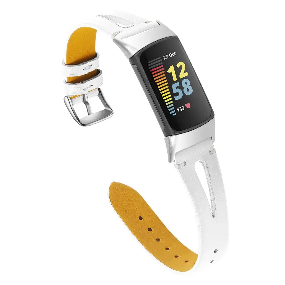 Fitbit Charge 5 6 Leather Band - Stylish Durable Accessory - SJB-DIAMOND ELITES