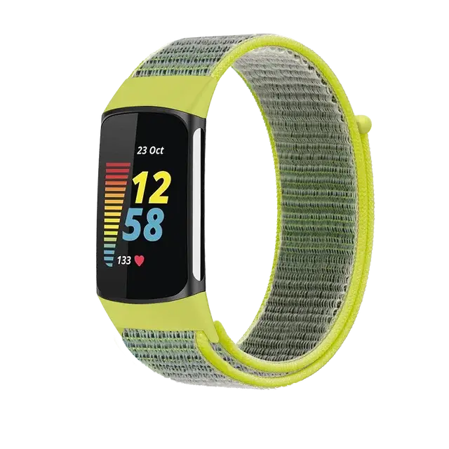 Fitbit Charge 5 6 Nylon Velcro Band - Durable Comfortable Strap - SJB-DIAMOND ELITES