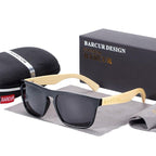 Polarized Bamboo Elegant Wood Sunglasses for Men and Women in Famous Retro Classic Style  Design With UV400 Protection - SJB-DIAMOND ELITES