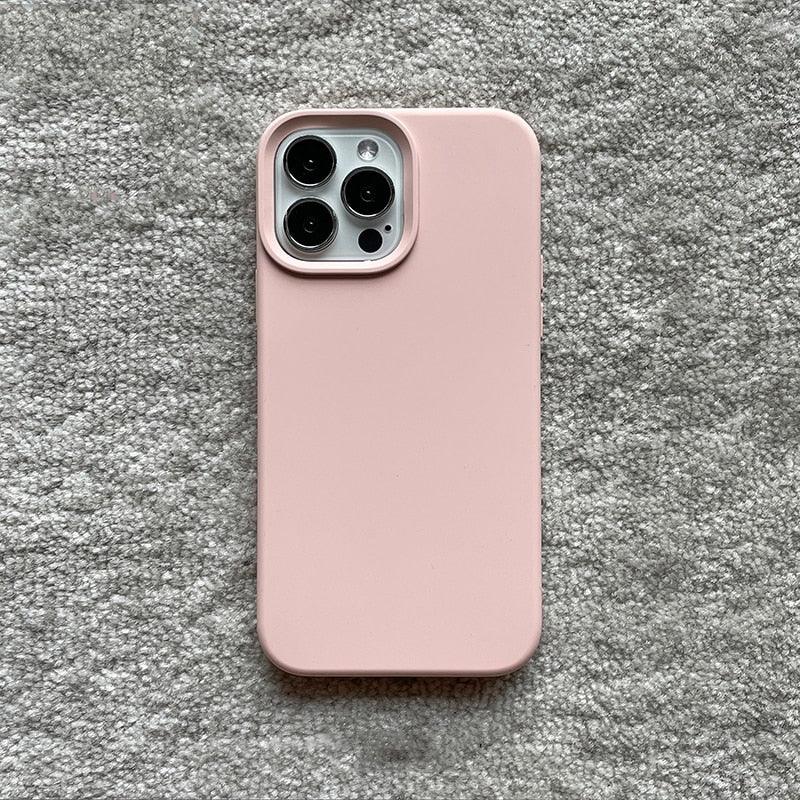 Classic Candy Color Silicone Case For iphone 13 12 Mini 14 13 Pro Max Camera Lens Protective Bumper Cover For iPhone 14 12 Pro Soft Flexible Silicone Slim Fit Case For Iphone Stevvex