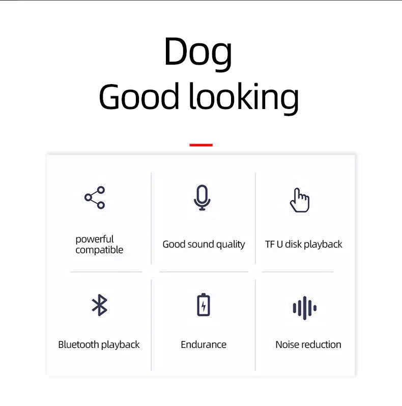 2023 Wireless Bluetooth Speaker  French Bulldog cumputer speakers Portable Stereo Super Bass USB AUX Outdoor Full Dog Subwoofer Lootquake LLC