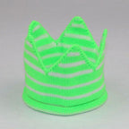 Modern Luxury New Trend  Baby Hat Girls and Boys Crown Knitted Cap Toddler Empty Top Hats Newborn Design Woolen Yarn Bonnet For Kids