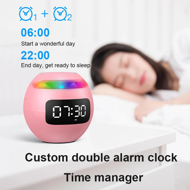 New Mini Bluetooth Speaker Wireless Bluetooth Sound Box with LED Display Alarm Clock Hifi TF Card MP3 Music Play For PC Phone Lootquake LLC