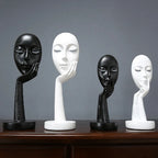 3D Face Mask Abstract Sculpture, Home Decoration Statue, Table Decorations Accessories, Art Figurine, Living Room Decor Lootquake LLC