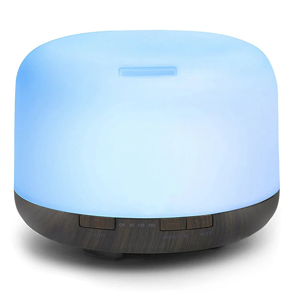 300 500ML Air Humidifier With Remote Control Colorful Non-printed Ultrasound Aroma Diffuser Pure White Dark Light Wood Grain Lootquake LLC